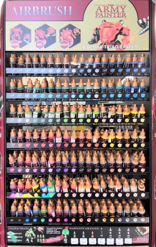 Preview: Army Painter Warpaints AIR Colour triad, goldene Kappe, verschiedene Farben, je 18ml (g.P. 1L= 180,56€)